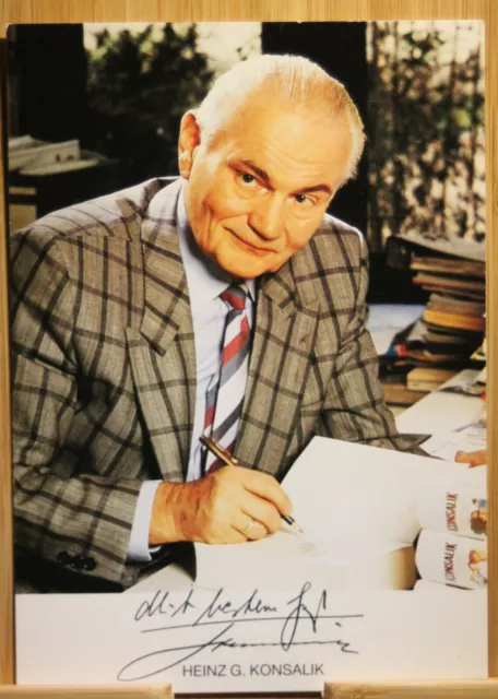 Heinz G. Konsalik Orig Autogramm signiert Autor Literatur - AK