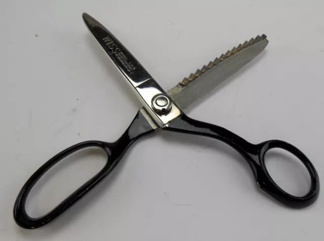 Vintage WISS CB 9 - 9 inch Pinking Shears Industrial Sewing Fabric Scissors USA