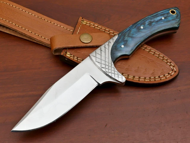 Custom Hand Made D2 Blade Steel Full Tang Bowie Hunting Knife- Za-3396