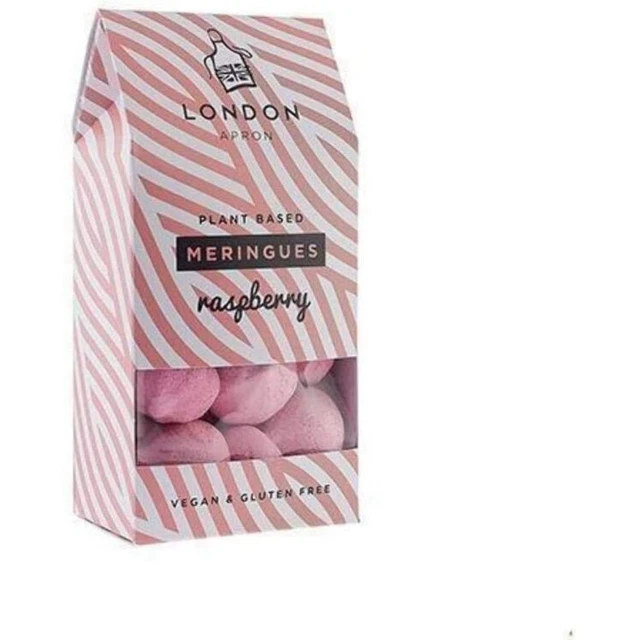 Delantal londinense frambuesa merengues veganos 23 g