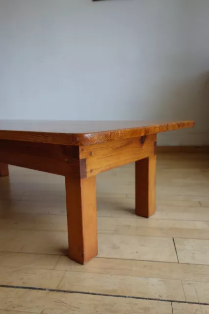Mid Century Modern Swedish pine coffee table retro vintage Rustic Scandinavian