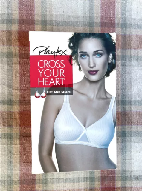 PLAYTEX CROSS YOUR Heart Lift & Shape Bra Women's White wire free padded  $12.89 - PicClick