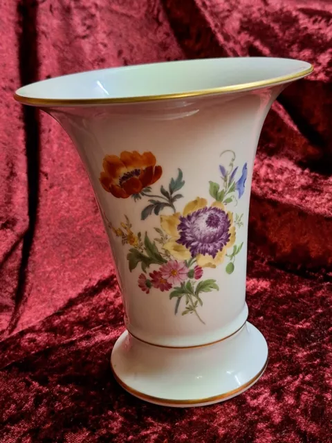 Meissen Blumenvase Deutsche Blume 1. Wahl