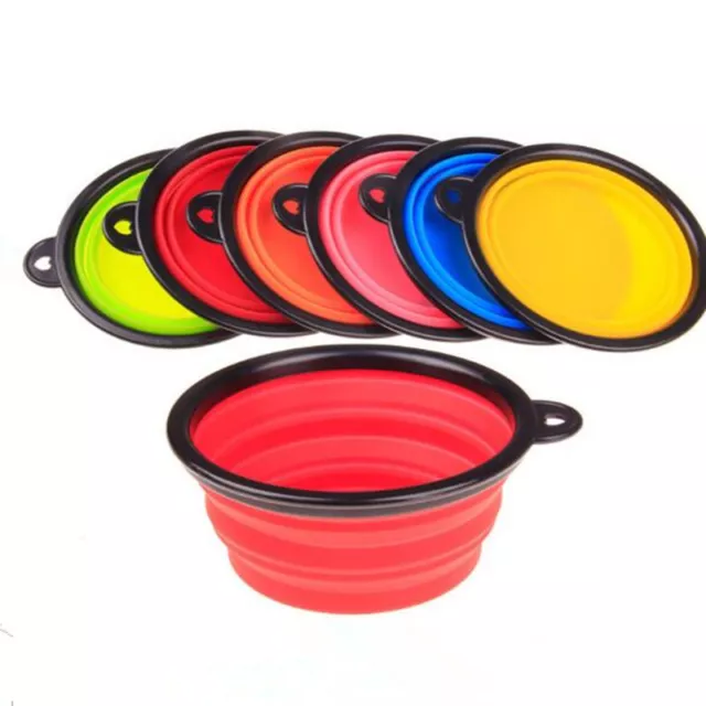 Feeder Dish New Foldable Silicone Pets Dog Bowl Cat Travel Puppy Food Container