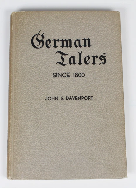 JOHN S DAVENPORT GERMAN TALERS 1500-1600 CATALOG NEW FREE SHIPPING