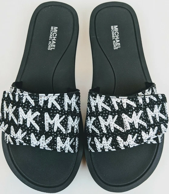 Michael kors graffiti slides top