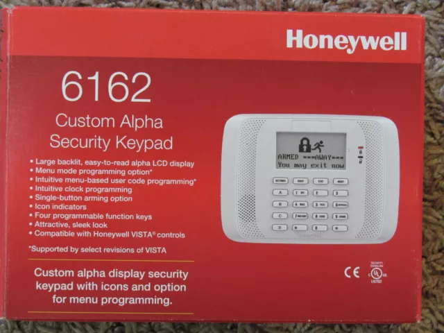 Honeywell 6162 Custom Alpha Security Keypad   New In Box