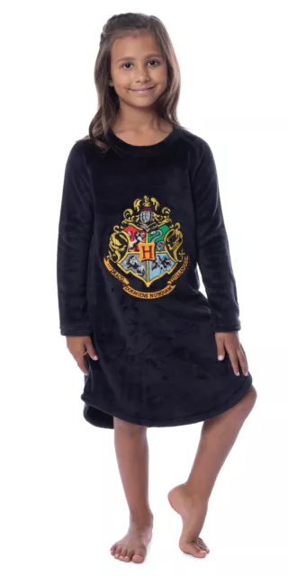 Harry Potter Girls' Hogwarts Houses Crest Raglan Pajama Nightgown-All Houses