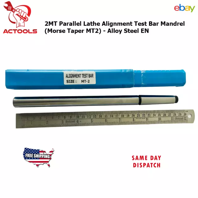 Parallel Lathe Alignment Test Bar Mandrel 2MT (Morse Taper MT20)- Alloy Steel EN