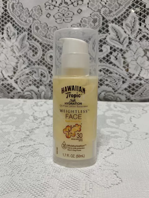 Hawaiian Tropic Silk Hydration Weightless Face Sunscreen, SPF 30, 1.7 oz