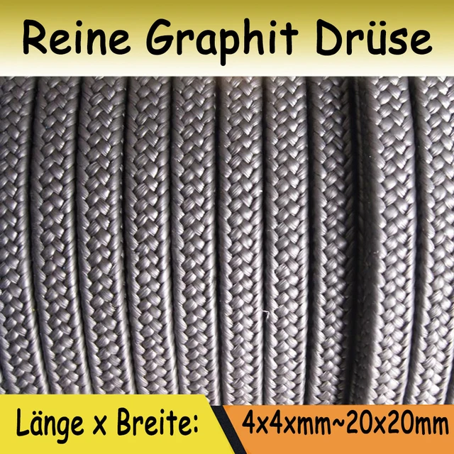 Ghiandola pura grafite lunghezza x larghezza: 4x4~20x20 mm strisce di tenuta confezione valvole