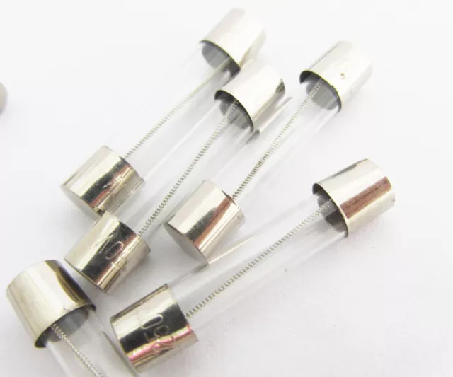 100pcs T1A 1000mA 250V 6x30mm 6x30 Slow Blow Glass Fuse