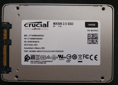 Crucial RT42880 MX500 250GB 6.3cm 7mm SATA 6Gb/S SSD CRUCIAL MEMORY 