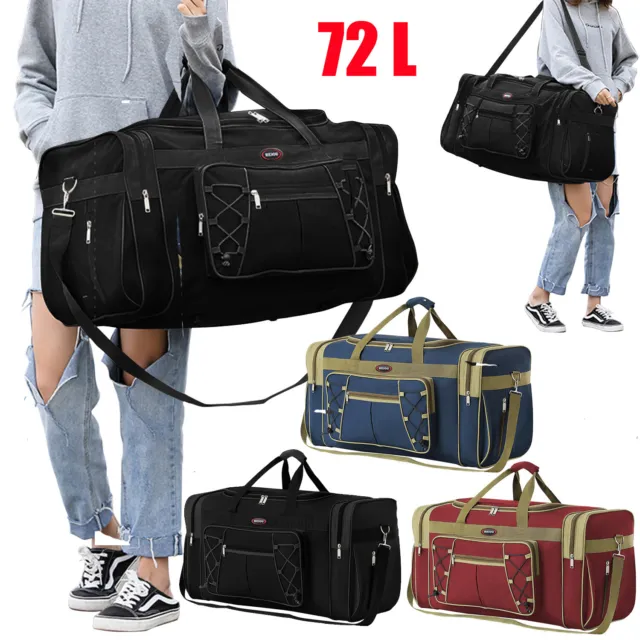 72 L Men Women Duffle Tote Bag Gym Travel Overnight Weekender Bag Carry Luggage