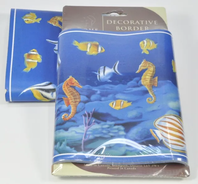 Lote De 2 Papel De Pared De Peces Seaworld Océano Frontera Oa72886F
