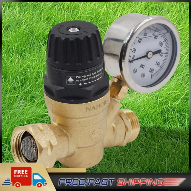 Maniglia valvola riduttore di pressione camper 3/4 pollici riduttore di pressione acqua ottone compatto