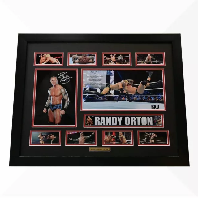 Randy Orton WWE Signed & Framed Memorabilia - Black/Red Limited Edition 2