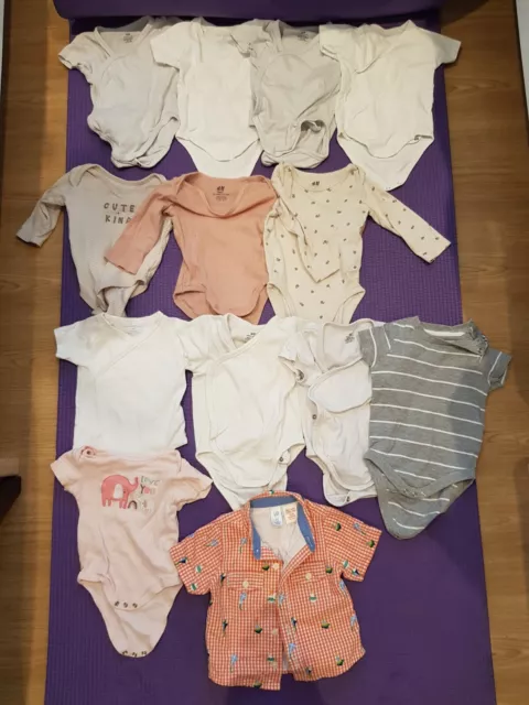 3-6 months girls bundle - long and short sleeve vests