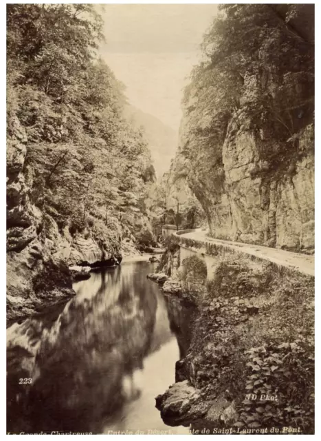 N.D., France, Grande Chartreuse. Route de Saint-Laurent du Pont  Vintage albumen