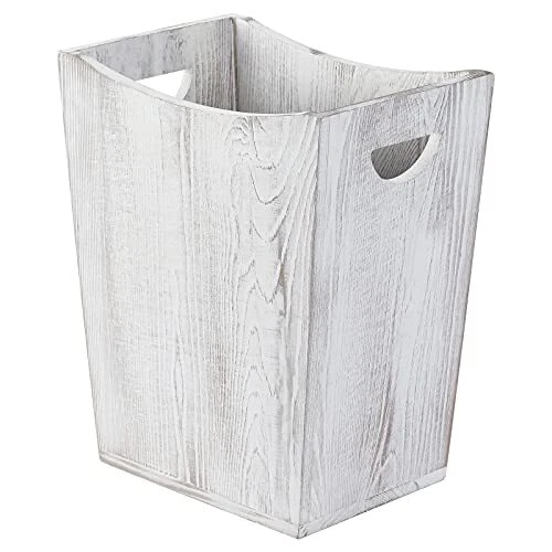 SEHERTIWY Wood Trash Can Farmhouse Wastebasket Bin for Bathroom Office Bedroo...