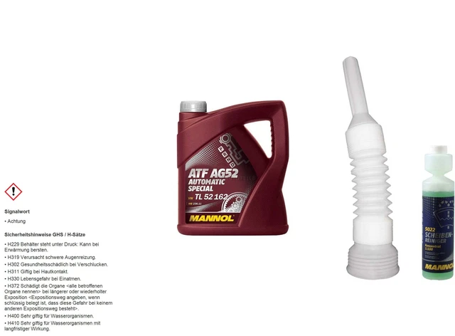 OLIO CAMBIO AUTOMATICO 4 L MANNOL ATF AG52 Automatic Special incl. tubo ...