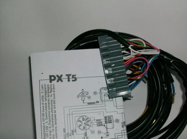 Système Électrique Electrical Câblage Vespa Px T5 Avec Patron Électrique