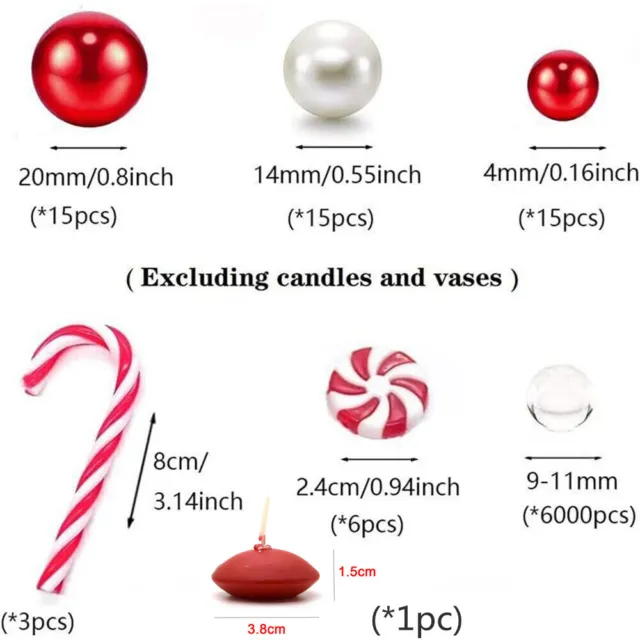 Christmas DIY Pearl String Vase Filler Pearl Beads Ornaments For Floating Candle