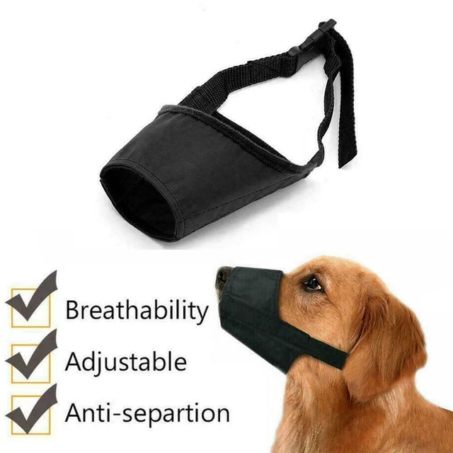 Adjustable Pet Dog Mask Bark & Bite Mesh Mouth Muzzle Stop Chewing Anti M6D1