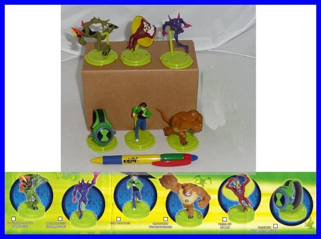 BEN TEN 10 Alien Force Set 6 Mini Figurine Omnitrix Énormosaure Aileron