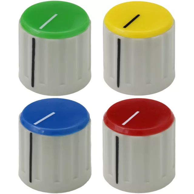 Colour Cap Collet Fixing Control Knob - 6mm Round Hole - Collet / Clamp Fixing