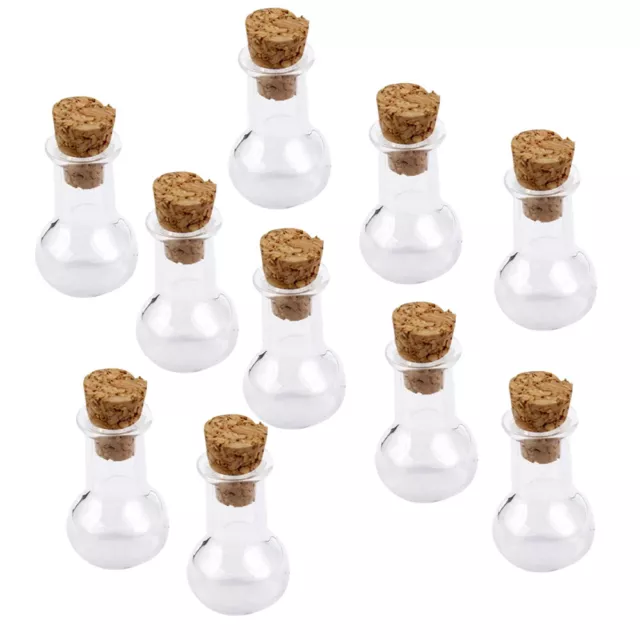 10 Pcs Kleine Mini-Glasflaschen Mit Korken Mini-Gläser Gläschen Glass