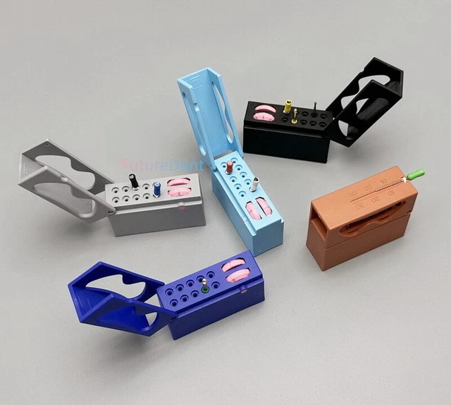 10Holes Dental Disinfection Box Memory Bur File Holder Case Drills Sterilization
