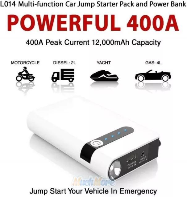 Evatronic Jump Starter 4000A Peak Car Jump Starter, 20,000mAh Portable