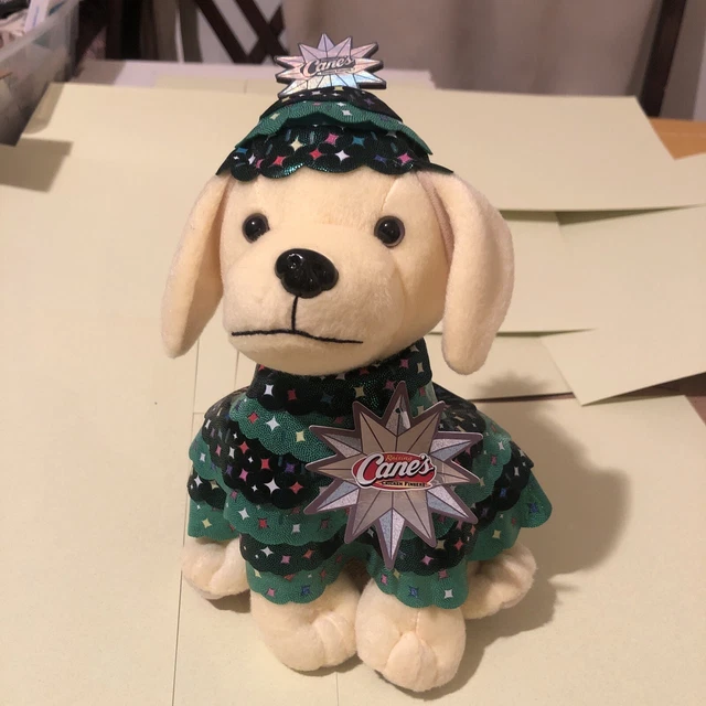 RAISING CANES CHICKEN Rockefeller Tree Cane Puppy Dog 2023 Holiday