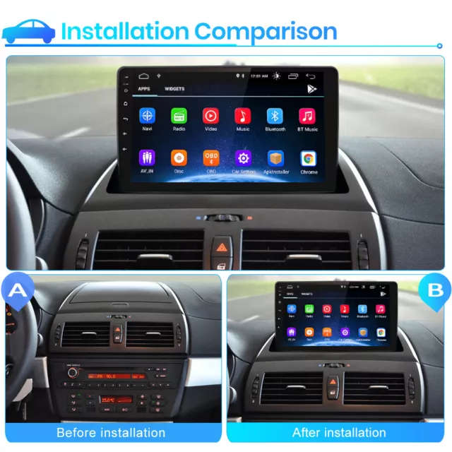 Per BMW X3 E83 2003-2010 auto stereo radio DAB + Android 11 GPS navigatore satellitare 9" unità principale 3