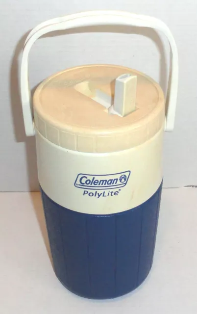 Vintage Coleman PolyLite 5590 1/2 Gallon Water Jug Cooler - Blue PLEASE READ
