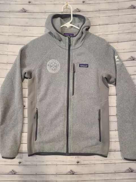 PATAGONIA Mens Better Sweater Full Zip Fleece Jacket Sz Small Gray Company Logo