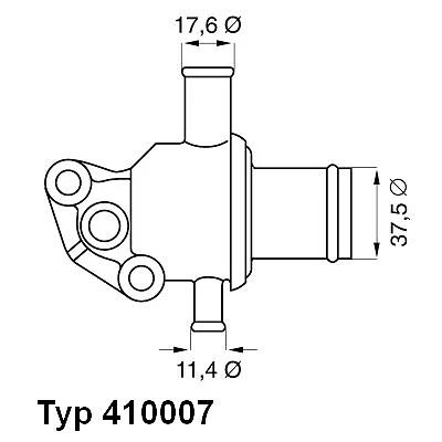 Válvula Termostática Refrigerante Motor Wahler 4253.87D Apertura 87°C Con Junta