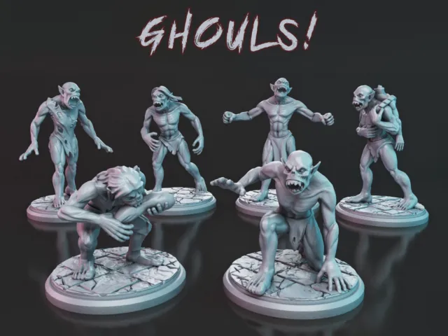 Ghouls miniatures for Cthulhu RPG, lovecraft, Arkham...