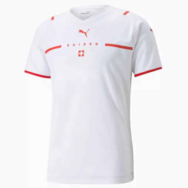 PUMA Switzerland Football Shirt Mens Away National White Suisse Replica 2022