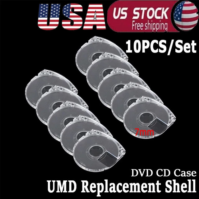 10pcs Clear Game Disc Storage Shell Case for PSP UMD Protective Box Replacement