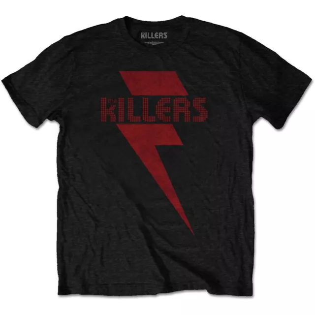 The Killers Red Bolt Unisex T Shirt Black New & Official Merchandise