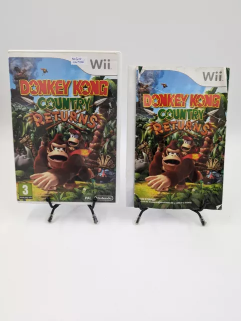Jeu Nintendo Wii Donkey Kong Country Returns en boite, complet (notice abîmée)