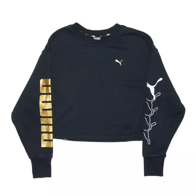Felpa PUMA donna tagliata nera XS