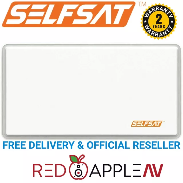 Selfsat H30D4 Discreet White Flat Quad Output LNB Satellite Dish Free Delivery