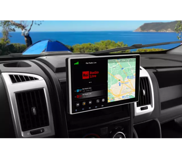 Autoradio Car Tablet Fiat Ducato GPS Android 11 Wi-Fi Carplay Auto Heckkamera