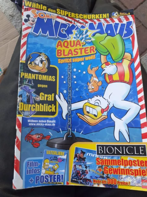 MICKY MAUS HEFT NR 31 JAHRGANG 2007 mit SIMPSON-POSTER, Disney, Donald Duck