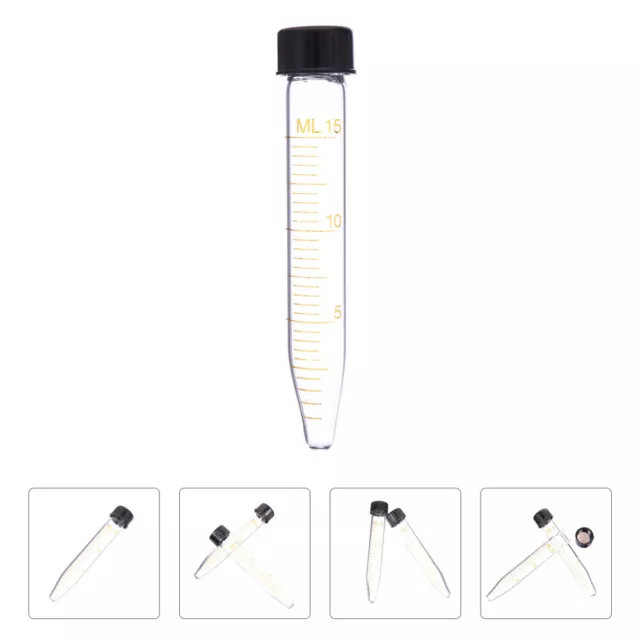 10 Pcs Pointed Bottom Centrifuge Tube Glass Test Laboratory Vials