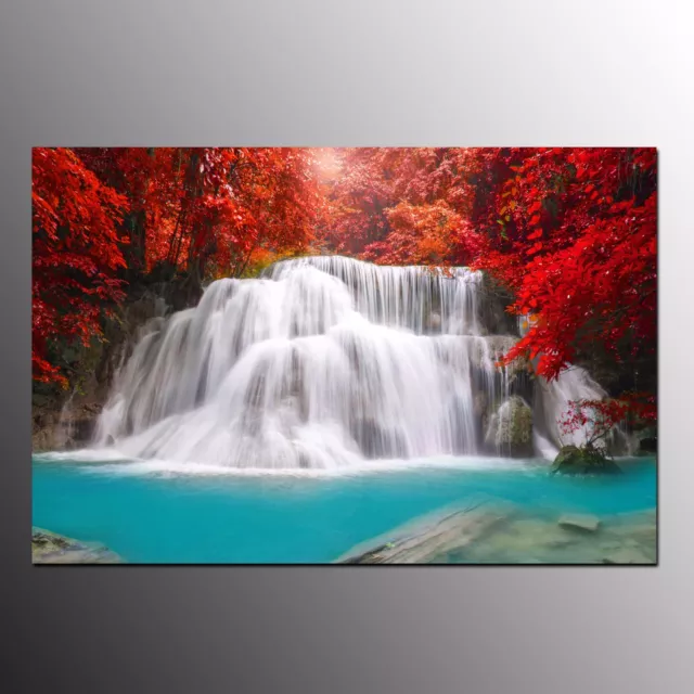 Framed HD Canvas Print Art For Home Decor Waterfall Canvas Wall Art Giclee Print
