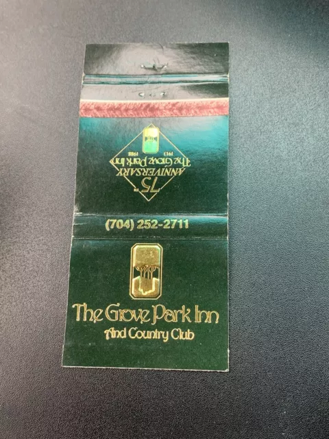 Vintage Matchbook: “The Grove Park Inn & Country Club 75th” Asheville, NC